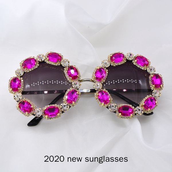 

sunglasses mincl/ 2021 fashion oversized round women design diamond square sun glasses female with box nx, White;black