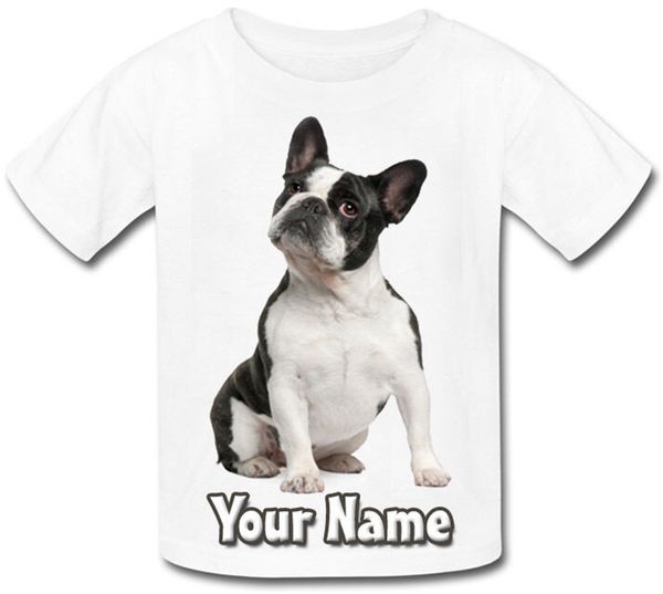 

french bulldog childs personalised t-shirt - great kids gift & named too tee shirt