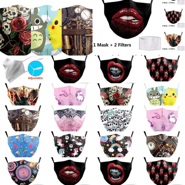 

печать маски для лица взрослых против big mouth ткани unicorn mouth крышки многоразовой защиты от пыли 1utd