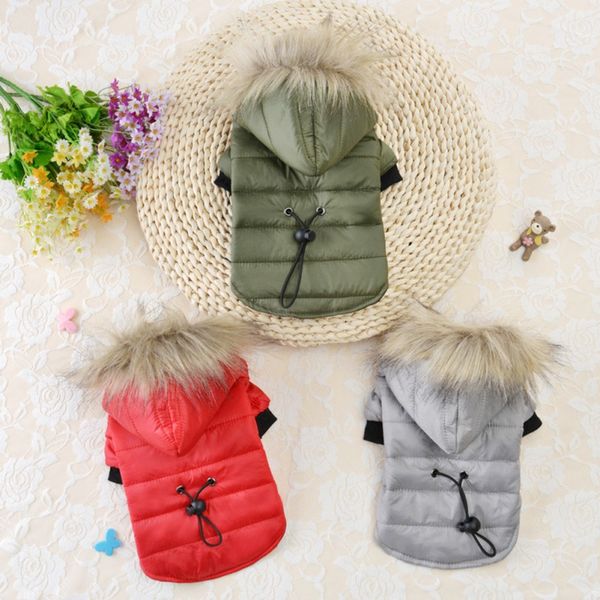 

cotton small dogs clothes winter warm dog hooded coat jackets chihuahua pug outfits puppy cat clothing pets products