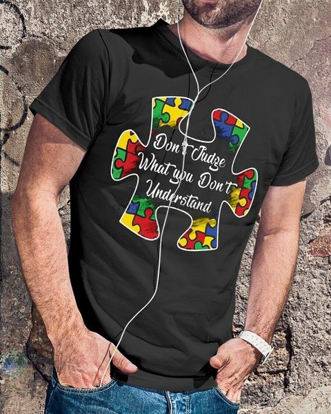 

autism don judge what you don understand men t shirt black cotton s 4xl