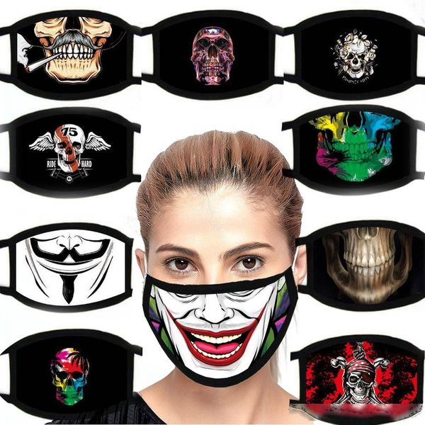 

funny face mask reusable print designer dustproof cartoon mask ultraviolet-proof 2020 washable running riding bike protective mask
