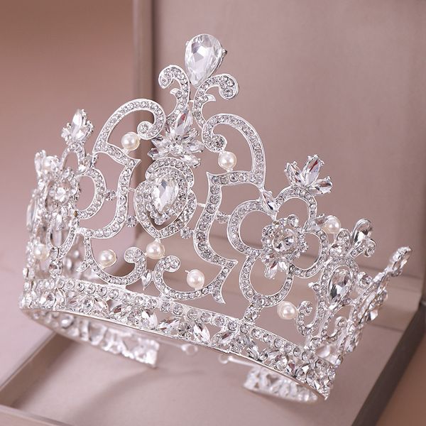 

rhinestone свадебная диадемы свадебные аксессуары для волос дети корона для торта топпер фестиваль выпускного вечера партии подарка pageant, Golden;silver