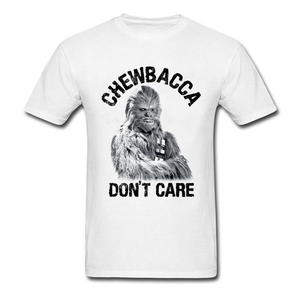 

plus size men white t-shirts 3d print funny tshirt chewbacca don't care movie game tee shirt for men