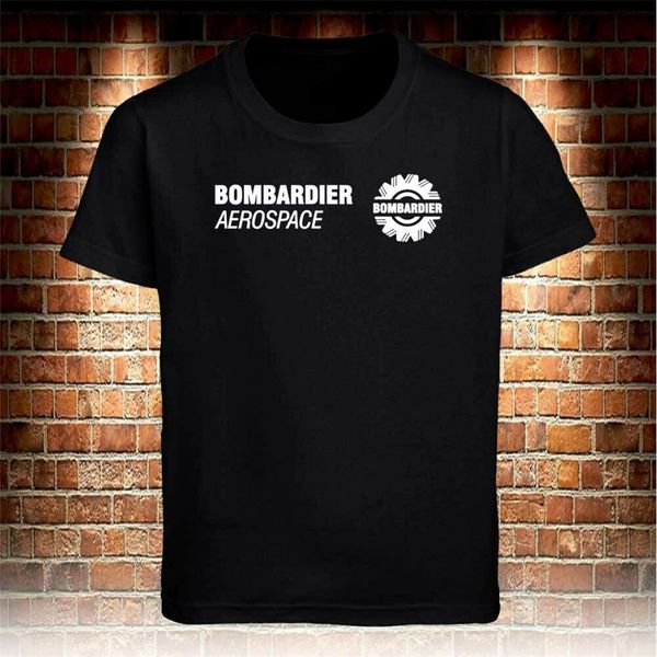 

black t-shirt bombardier aerospace aviation logo men's tee s to 3xl summer style tee shirt