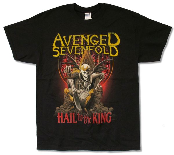 

avenged sevenfold new day rises tour 2014 black shirt new official a7x hail king print t shirt men brand clothing 011074