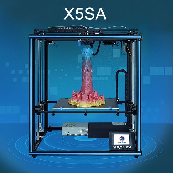 

tronxy 3d printer x5sa diy printing kits 24v power supply 3d impresoras full metal corexy ed 330*330mm stampante ducker