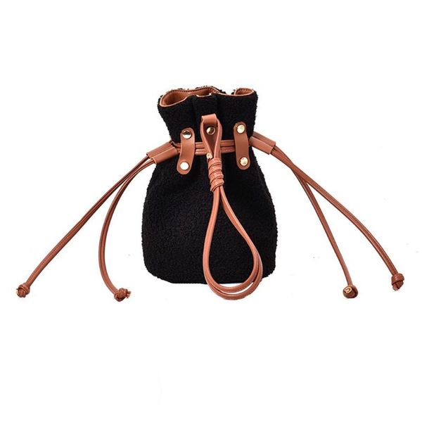 

2020 new fashion corduroy crossbody bags women plush satchel casual wild simple shoulder messenger bag ladies drawing buckets