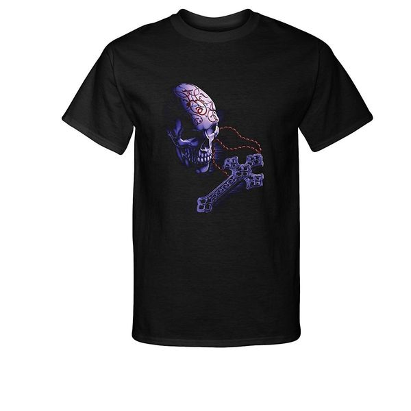 

2019 fashion cotton tee shirt fashion sugar skull with rosary t-shirt