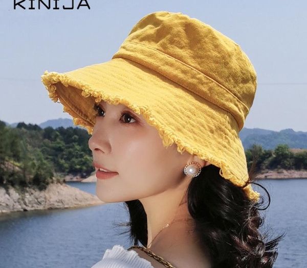 

burrs sun hat women summer sun protection panama hat pure color outdoor fisherman visor basin cap harajuku bucket beach, Blue;gray