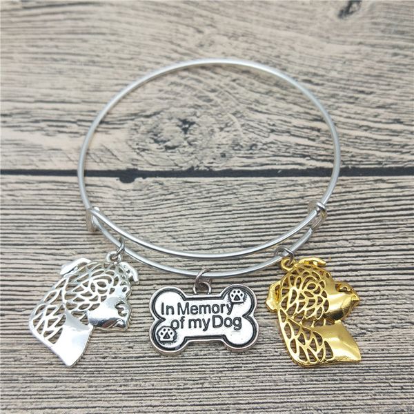 

trendynew american staffordshire terrier bangles cute american staffordshire terrier dog bangles bracelets fashion pet jewellery, Black