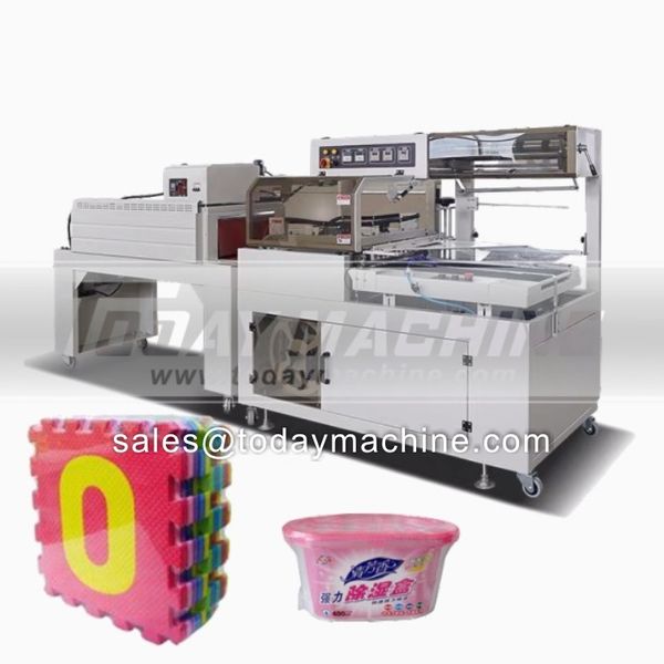 

plastic bottles, cans, book l bar heat sealing and cutting shrink wrapping machine l bar sealer