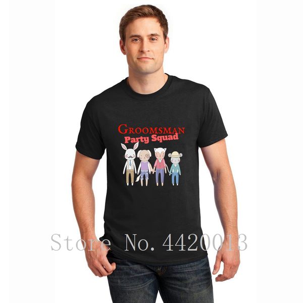 

designer cotton s-3xl groomsman party squad bachelor party stag night basic solid summer style outfit hip hop t shirt for men