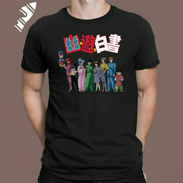 

neu yu yu hakusho anime manga character cartoon black t-shirt men s-3xl loose size tee shirt
