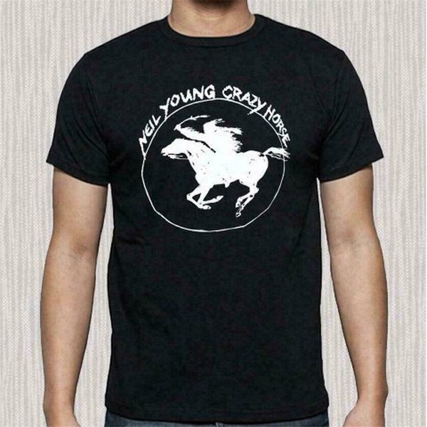 

neil young crazy horse tour logo music legend mens black size s to 3xl t-shirt custom printed tee shirt