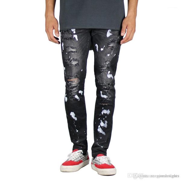 

solid color homme clothing new casual apparel mens hole designer summer jeans fashion style pocket button, Blue