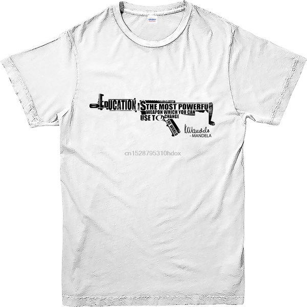 

2020 летней мода h нельсон мандела t-shirt образование оружия quote t-shirt tee рубашка