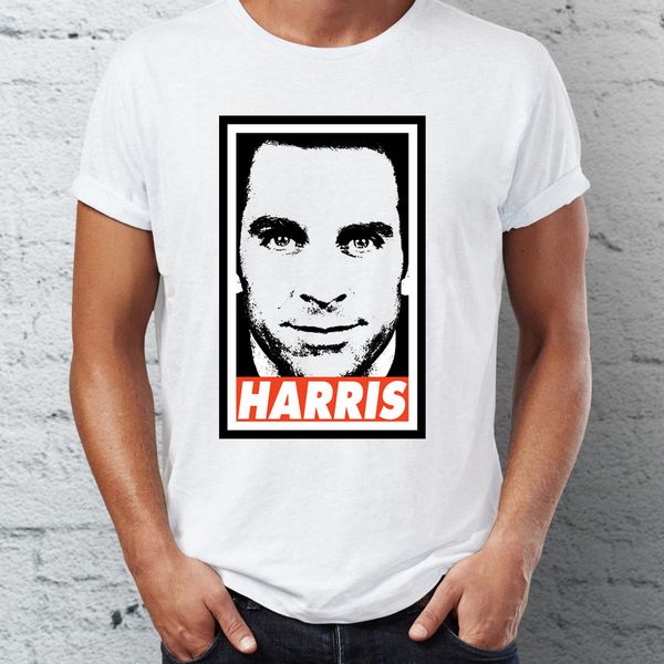 

men's t shirt featuring sam harris atheist tee