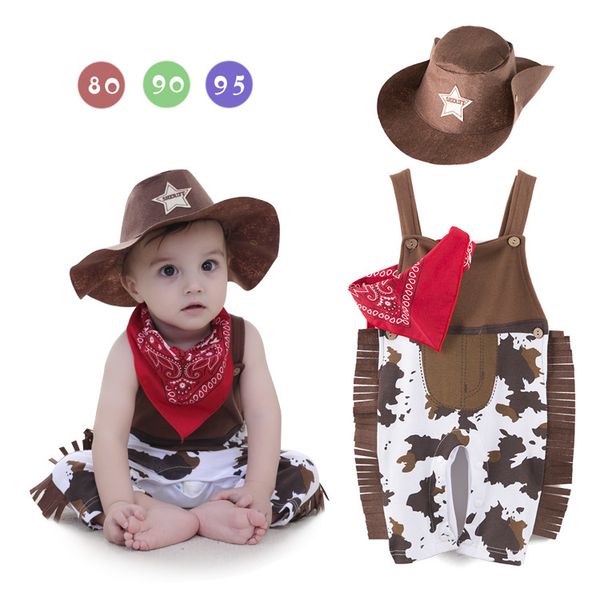 

cowboy cow boy costume rompers for baby boys toddler infant halloween christmas birthday party cosplay fancy dress, Blue