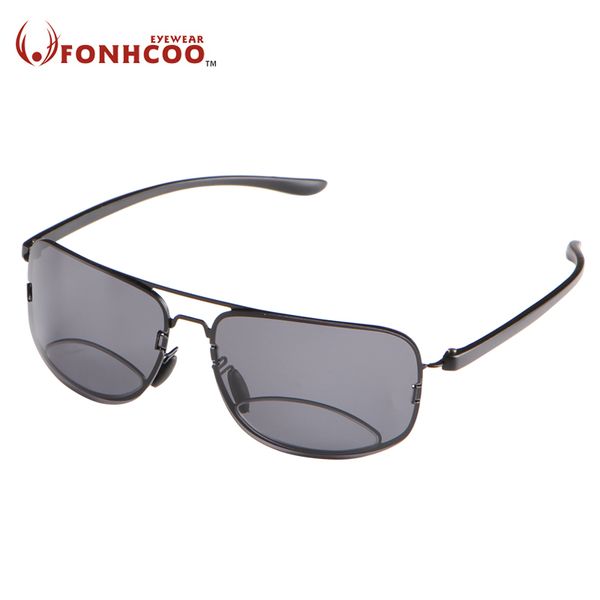

fonhcoo bifocal reading glasses diopter glasses male polarized sunglasses presbyopic eyeglasses +1.5+2.0+2.5+3.0, White;black