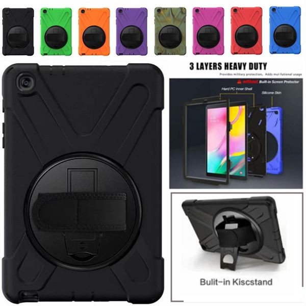 

tab a 10.1 t510 heavy duty rugged shockproof case 360 rotate kickstand/hand neck strap for samsung tab a 10.1 sm-t510/t515 2019