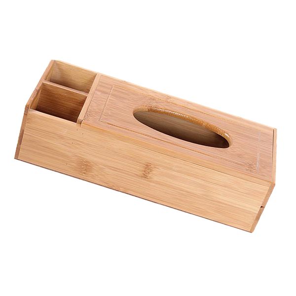 

european desk accessories organizer box bamboo tissue holder pen box case