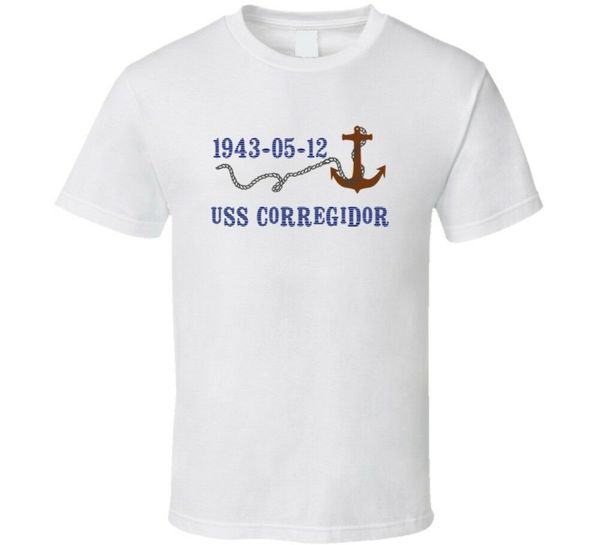 

усс коррегидор 15838 якорь корабль вмс tshirt