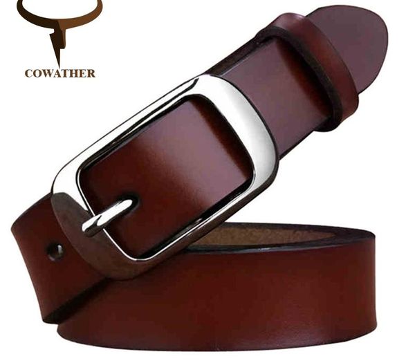 

cowather luxury cow genuine leather belt for women new arrive jeans female belt fashion design fancy women belts cx200716, Black;brown