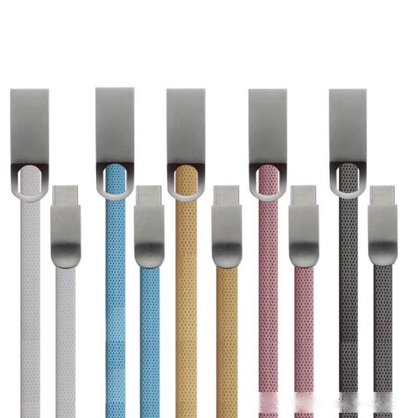 

2019 100cm tpe pearly flat cable data cables for andriod type c dhl ing