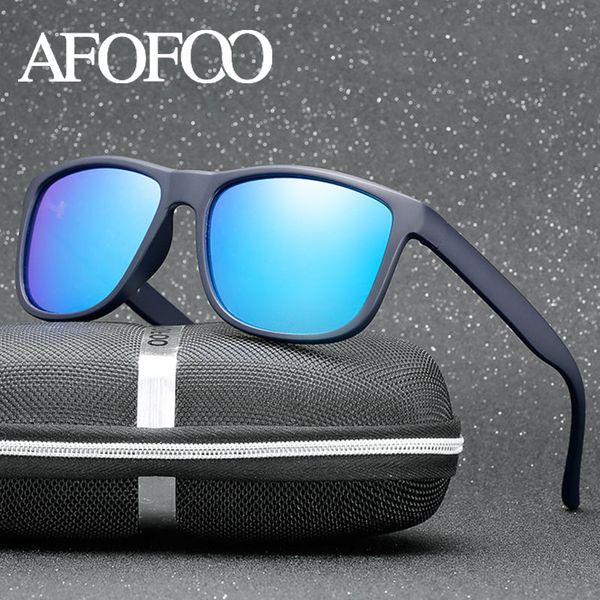 

afofoo fashion men polarized sunglasses brand design men driving sun glasses goggle eyewear uv400 shades gafas, White;black