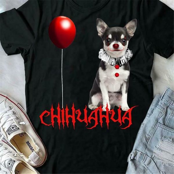 

it chihuahua pennywise halloween black t-shirt superior quality tee shirt