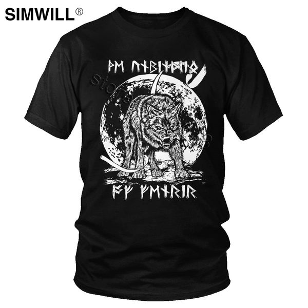 

awesome viking valhalla odin t-shirt men's summer pure cotton t shirt oversized short sleeves fenrir loki's son tee gift