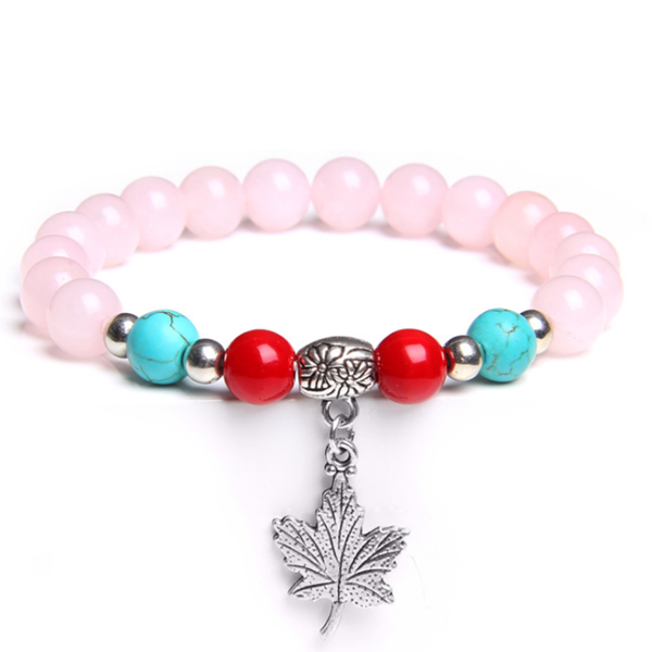 

charm bracelets fyjs unique silver plated connect rose pink quartz stretchy bracelet blue crystal jewelry, Golden;silver