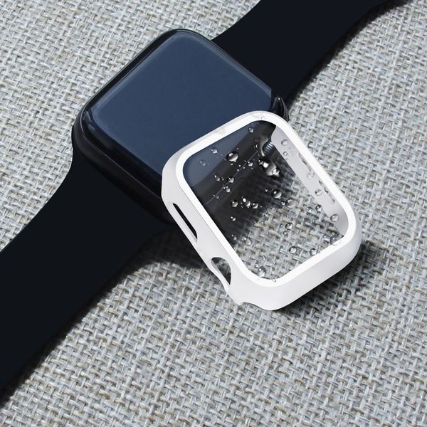 

360 full screen protector для iwatch 38мм 42 мм 40мм 44мм рамка бампер pc жесткий чехол с закаленное стекло пленка для apple часы 5/4/3/2/1