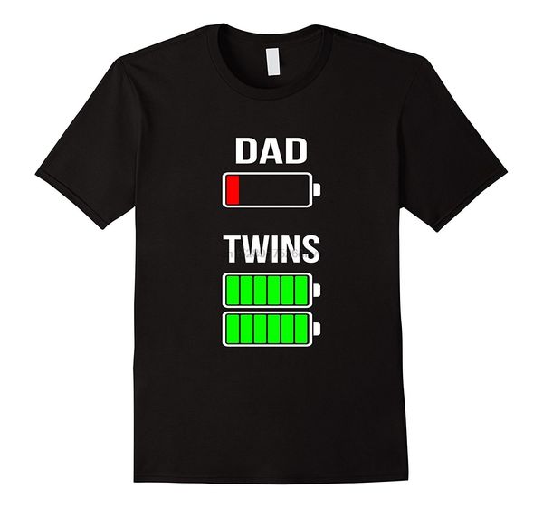 

mens устали батареи папа low twins полная зарядка смешной подарок t shirt