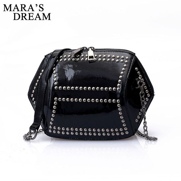 

mara's dream 2020 brand women rivets messenger bag pu leather female bags luxury designer candy color handbag tote women bags