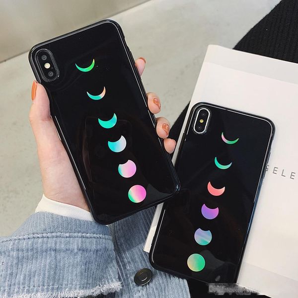 

laser moon eclipse vintage cases for iphone xs max for iphone xr xs x 6 6s 7 8 plus soft imd phone back cover gifts