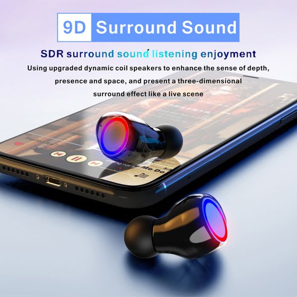

m12 9d noise cancelling wireless headphones bluetooth sport earphone bluetooth 2000mah touch control headphones bluetooth waterproof