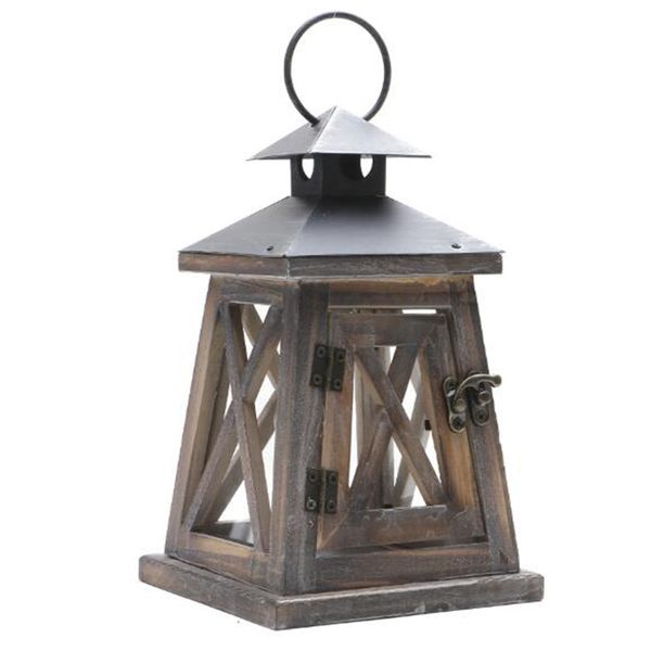

rustic wooden decorative candle lantern vintage hanging candle holder for indoor outdoor rustic vintage wrought iron wood