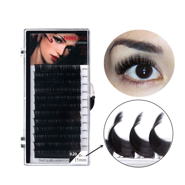 

false eyelashes thinkshow 100% handmade 3d lashes extension eyelash individual natural d curl extensions cilia