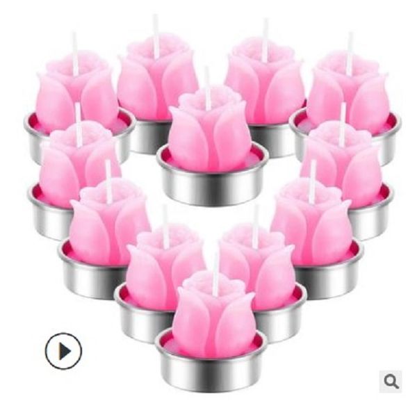 

2020 creative rose candle simulation plant fleshy candle valentine's day tea wax christmas candles