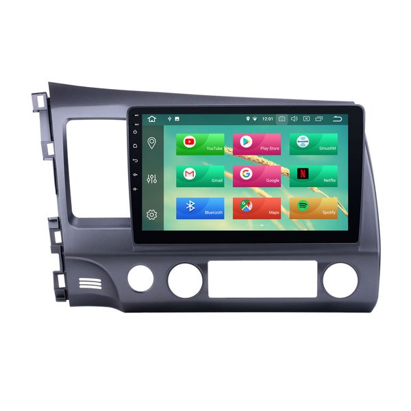 

10.1 inch android 10 touchscreen car multimedia player for honda civic lhd 2006-2011 with bluetooth wifi gps navigation