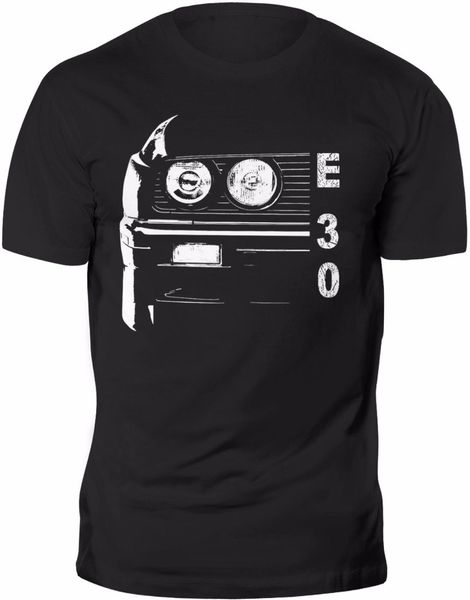 

2019 new t-shirt retro germany car fans e30 menace closeup tee 100% cotton black custom text tee shirt
