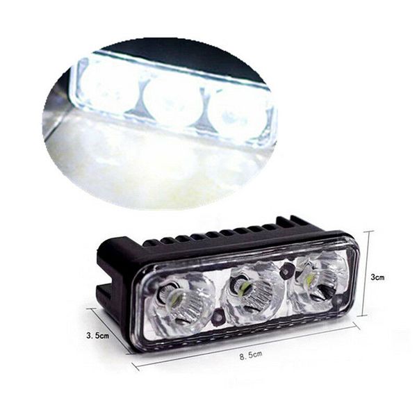

2pcs light 3led super white high power car drl work fog lamp universal