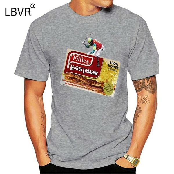 

horse meat scandal - funny meat lasagne - mens t-shirt