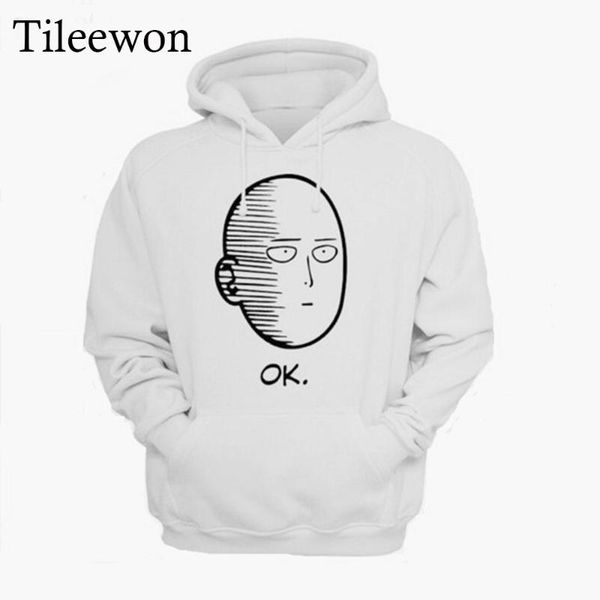 

one punch man hoodies anime one oppai hoodies punch-man re-make fleece jacket harajuku sweatshirt us size xl, Black
