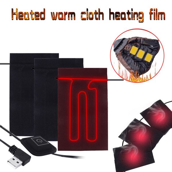 

usb electric heated jacket heating pad outdoor themal warm winter heating vest pads for diy heated clothing electric cloth, Gray;blue