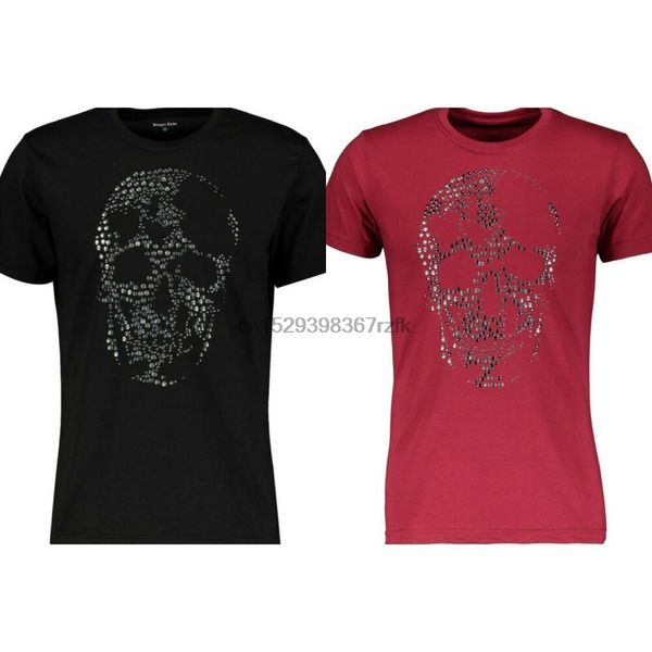 

bolongaro trevor mens studded death t-shirt. colour black persian red