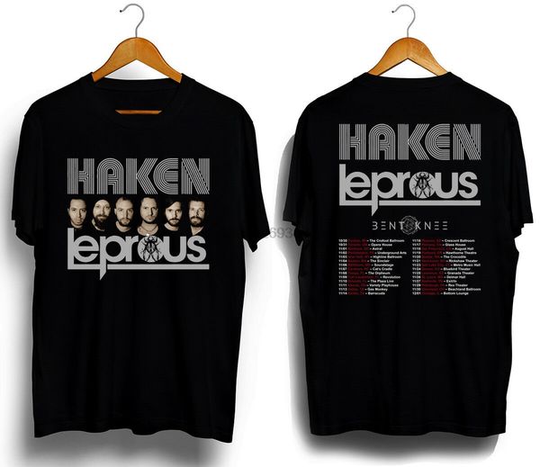 

haken and leprous t-shirt tour 2018 mens black tee