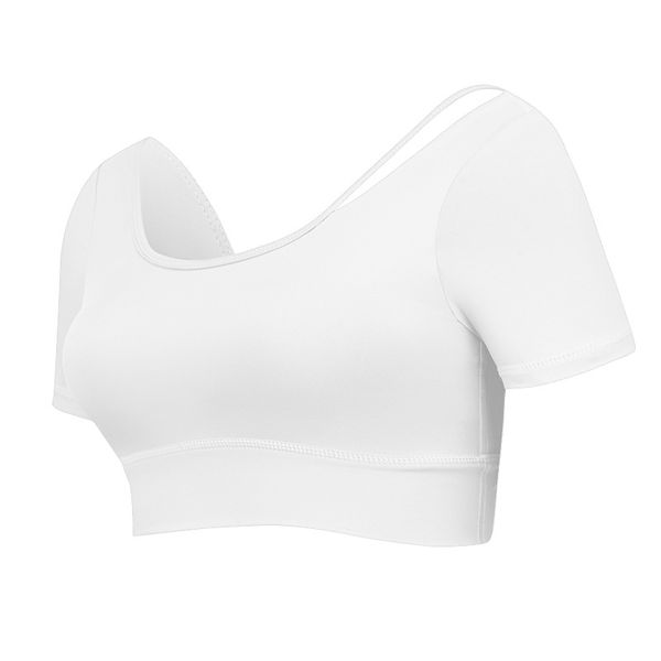 

yoga outfits fashion sports women gym wear fitness top, White;red